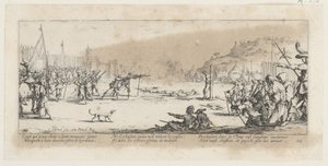 Skjutning, blad 12 i serien ”Krigets fasor” av Jacques Callot