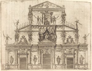 Fasad av San Lorenzo, Florens av Jacques Callot