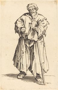 Fet tiggare med nedsänkta ögon av Jacques Callot