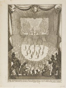 Första intermezzo av Veglia av "Befrielsen av Tyrannus och Arena" av Jacques Callot