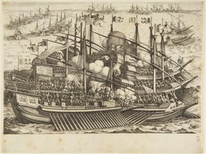 Första sjöslaget av Jacques Callot