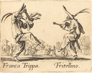 Franca Trippa och Fritellino av Jacques Callot