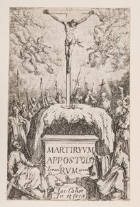 Frontispice; Nr 1 från apostlarnas martyrskap av Jacques Callot