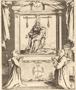 Frontispice för The Order of the White Penitents i Nancy av Jacques Callot