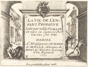Frontispice för "The Prodigal Son" av Jacques Callot