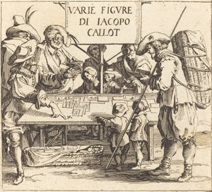 Frontispice för "Varie Figure" av Jacques Callot