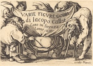 Frontispice för "Varie Figure Gobbi" ("Various Hunchback Figures") av Jacques Callot