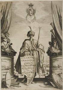 Frontispice, från Solimano av Jacques Callot