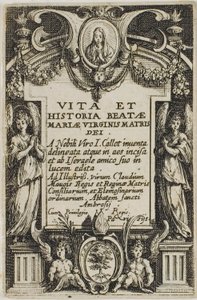 Frontispiece, från Jungfruns liv av Jacques Callot