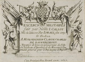 Frontispice, från The Military Exercises av Jacques Callot