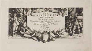 Frontispiece, från Krigets elände av Jacques Callot
