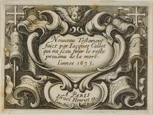 Frontispice, från Nya testamentet av Jacques Callot