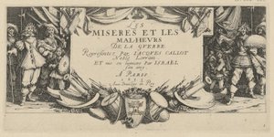 Frontespis, plansch 1 ur serien ”Krigens fasor” av Jacques Callot