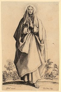 Frontispis, blad 1 ur serien "Jesus, de tolv apostlarna och Maria" av Jacques Callot