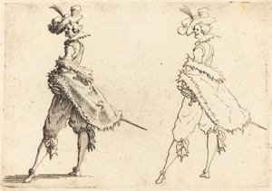 Gentleman sett från sidan av Jacques Callot