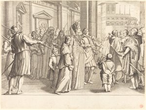 Storhertiginnan vid processionen av de unga flickorna av Jacques Callot