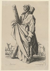 Den helige Andreas, blad 6 i serien ”Jesus, de tolv apostlarna och Maria” av Jacques Callot