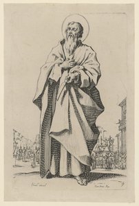 Helige Bartolomaios, blad 12 i serien "Jesus, de tolv apostlarna och Maria" av Jacques Callot