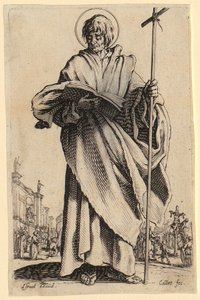 Sankt Jakob den äldre, blad 7 ur serien "Jesus, de tolv apostlarna och Maria" av Jacques Callot