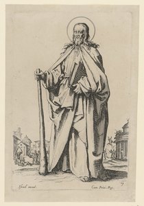 Den helige Jakob den yngre, blad 9 i serien ”Jesus, de tolv apostlarna och Maria” av Jacques Callot