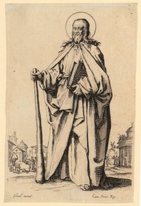 Sankt Jakob den yngre, blad 9 ur serien "Jesus, de tolv apostlarna och Maria" av Jacques Callot