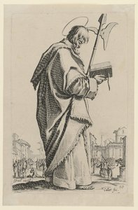 Den helige Matthias, blad 13 i serien ”Jesus, de tolv apostlarna och Maria” av Jacques Callot