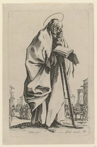 Den helige Simon, blad 14 i serien ”Jesus, de tolv apostlarna och Maria” av Jacques Callot