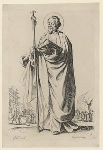 Den helige Thomas, blad 10 i serien ”Jesus, de tolv apostlarna och Maria” av Jacques Callot