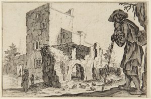 Herde och ruinerna av Jacques Callot