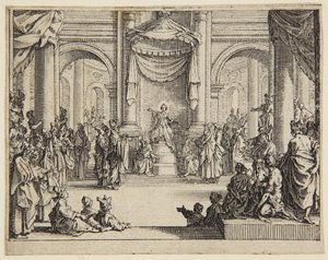 Jesusbarnet bland de skriftlärda av Jacques Callot