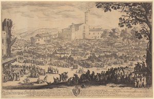 Marknad i Impruneta av Jacques Callot