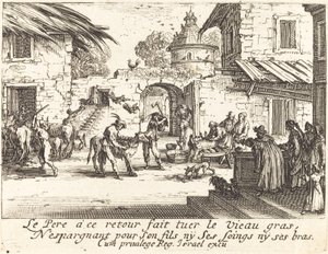 Att döda den feta kalven av Jacques Callot