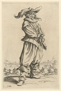 Krigaren med den stora fjäderhatten av Jacques Callot