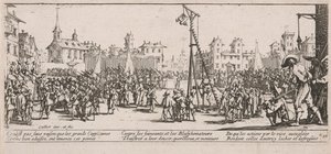 The Strapado, illustration från The Large Miseries of War