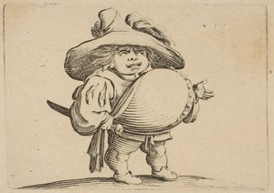 Man med en stor mage dekorerad med en knapprad Man med en stor mage dekorerad med..., 1616-22.