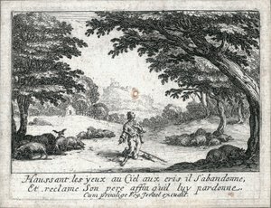 Den förlorade sonens liv ... (gravyr) av Jacques Callot