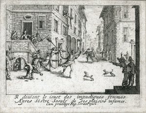 Den förlorade sonens liv ... (gravyr) av Jacques Callot