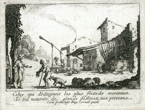 Den förlorade sonens liv ... (gravyr) av Jacques Callot