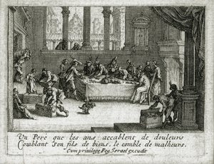 Den förlorade sonens liv ... (gravyr) av Jacques Callot