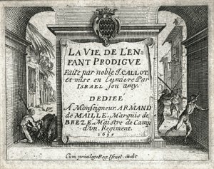 Den förlorade sonens liv ... (gravyr) av Jacques Callot