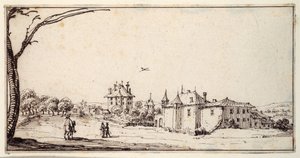 La Vieille et la Neuve Malgrange (penna & brunt bläck på papper) av Jacques Callot