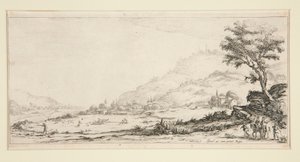 Hunting Birds, från Landscapes för Giovanni de Medici av Jacques Callot