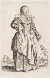 Lady in a Wide Collar, från serien "The Nobility of Lorraine" av Jacques Callot