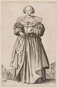 Lady with a Fan, från serien "The Nobility of Lorraine" av Jacques Callot