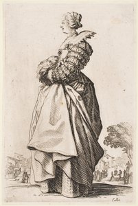 Lady with a Muff, från serien "The Nobility of Lorraine" av Jacques Callot