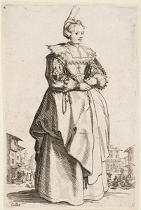 Lady with a Raised Cap, från serien "The Nobility of Lorraine" av Jacques Callot