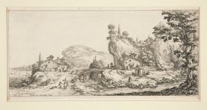 Landscape #6 från Landscapes for Giovanni de Medici av Jacques Callot
