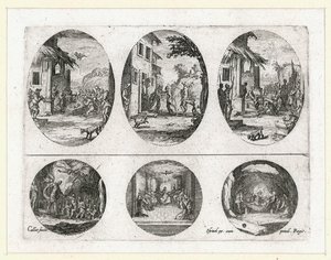 Passionens mirakel ... (gravyr) av Jacques Callot
