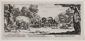 Krigets miseries and misfortunes (blad 8) av Jacques Callot