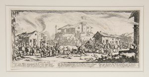 Krigets stora elände: Nr 7 - Plundring och bränning av av Jacques Callot